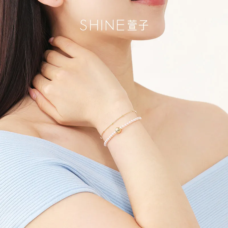 SHINE Copper Shell Beads Bracelets Women's-3