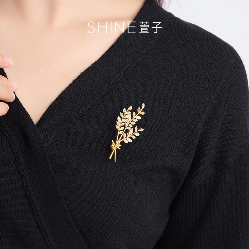 SHINE Laurel Goddess Collection Copper Brooches Women's-5