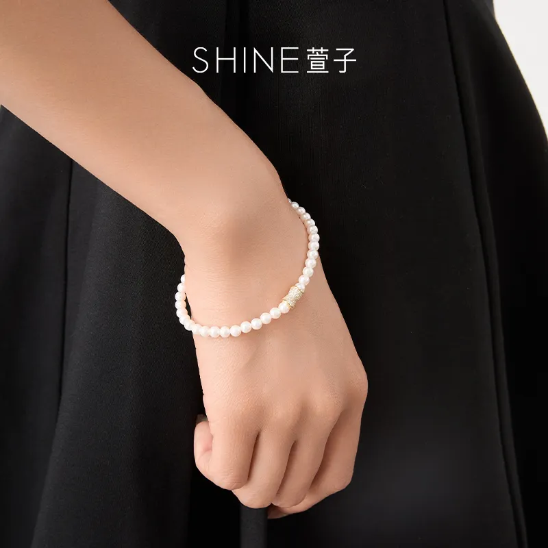 SHINE Shell Pearl, Copper, Zircon Bracelets Women's-4