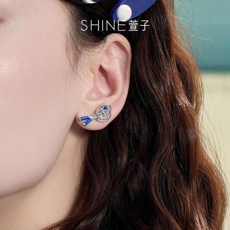 SHINE S925 Silver, Copper Stud Earrings Women's-3
