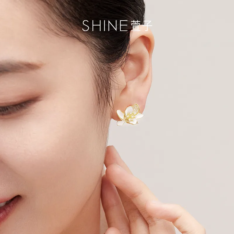 SHINE Magnolia Collection 925 Sterling Silver Earrings Women's-3