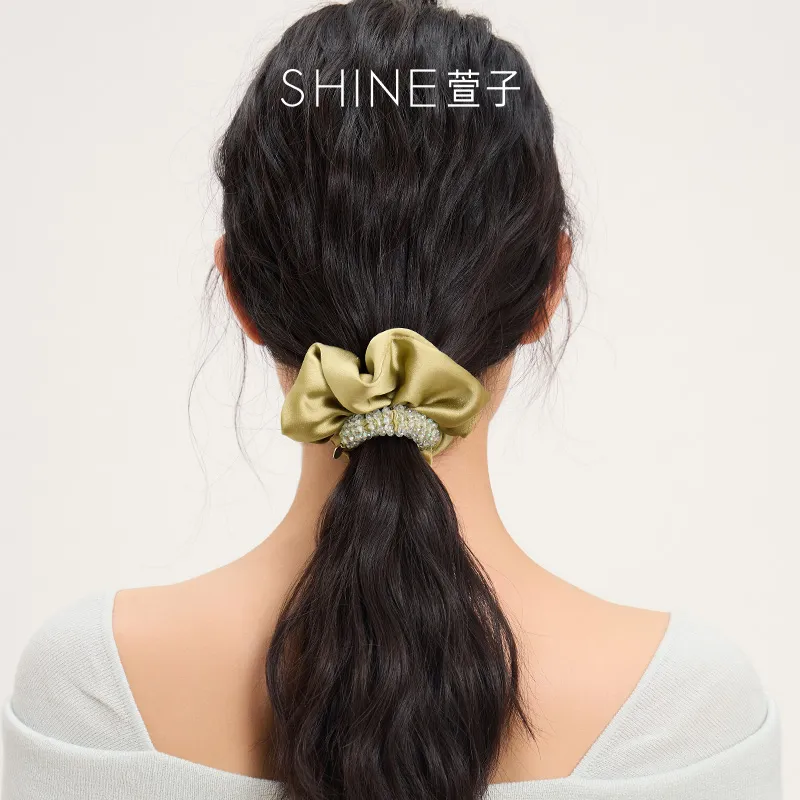SHINE Polyester, Crystal Diamond Hair Tie Women's-13