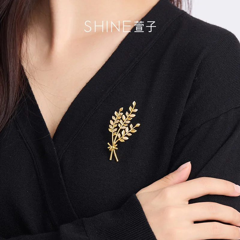 SHINE Laurel Goddess Collection Copper Brooches Women's-2