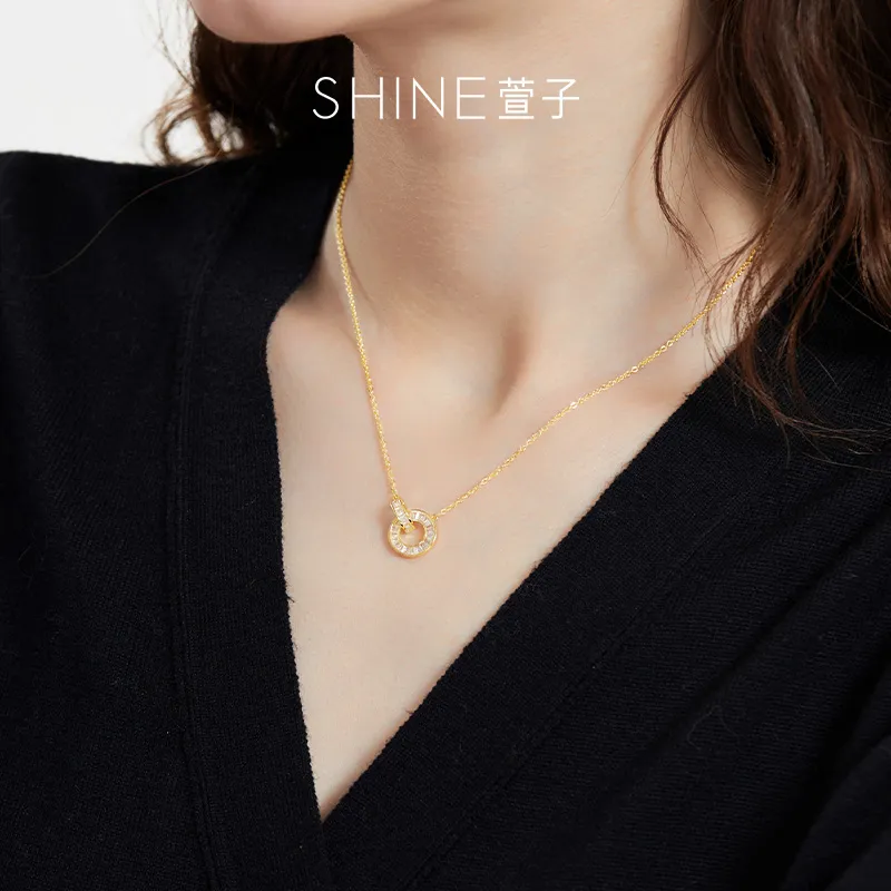 SHINE 14K Gold Plated Copper Necklaces Women's-3