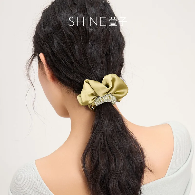 SHINE Polyester, Crystal Diamond Hair Tie Women's-14