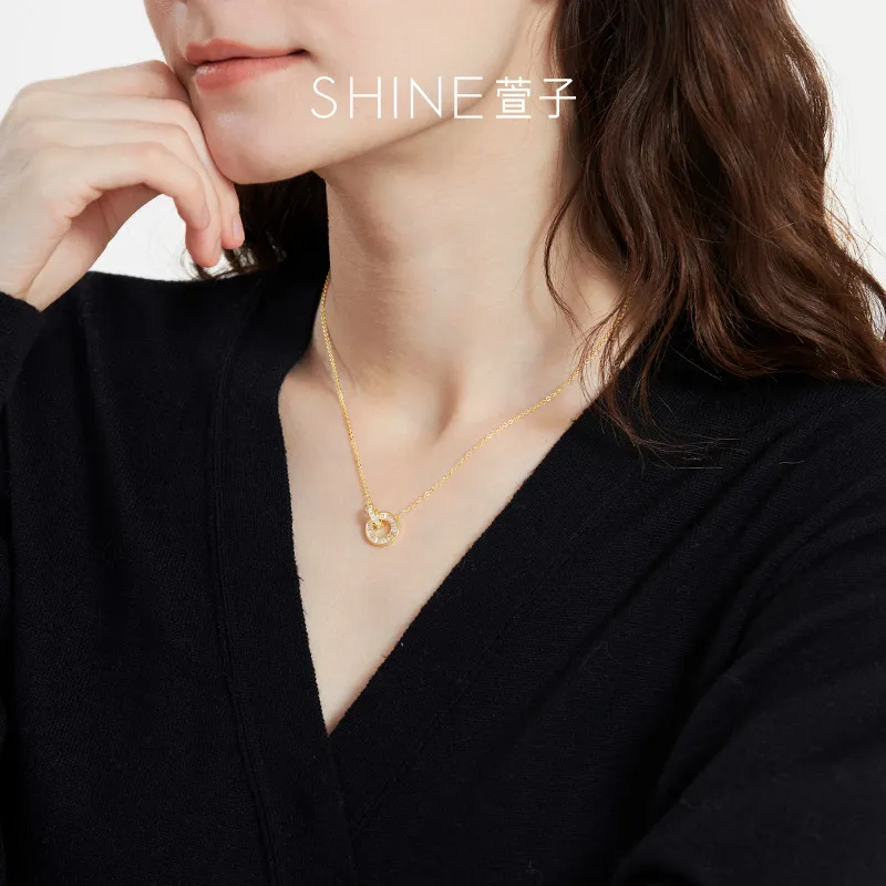 SHINE 14K Gold Plated Copper Necklaces Women's-4