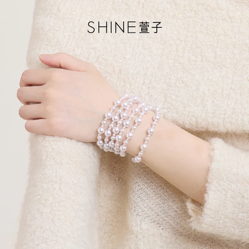 SHINE Manta Rose Collection Synthetic Pearl Necklaces Women's-4