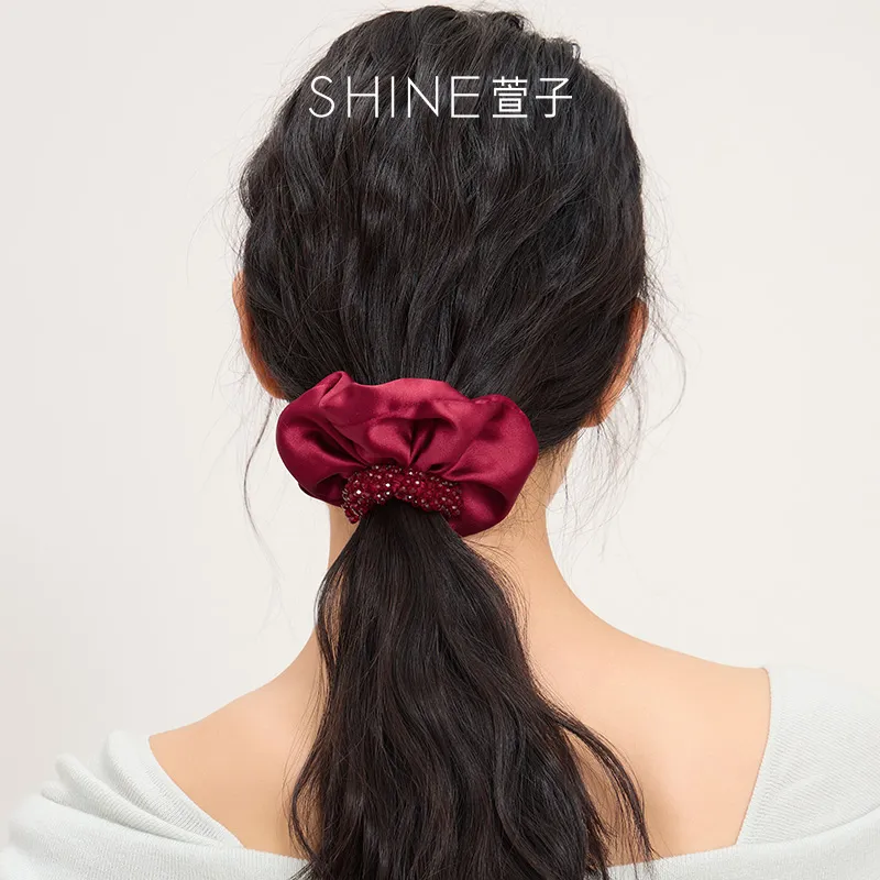 SHINE Polyester, Crystal Diamond Hair Tie Women's-2