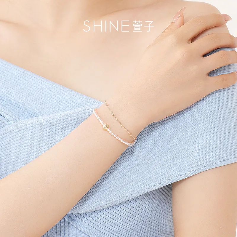 SHINE Copper Shell Beads Bracelets Women's-2