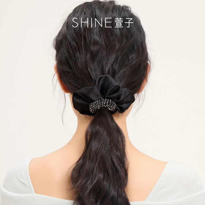 SHINE Polyester, Crystal Diamond Hair Tie Women's-25