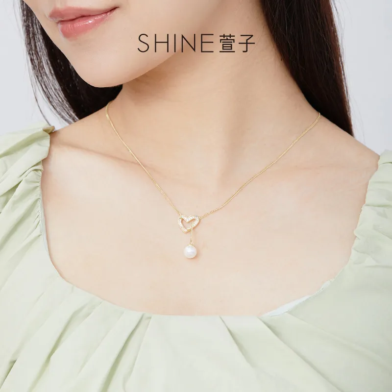 SHINE Cherished Moments Collection Zircon Copper Necklaces Women's-2
