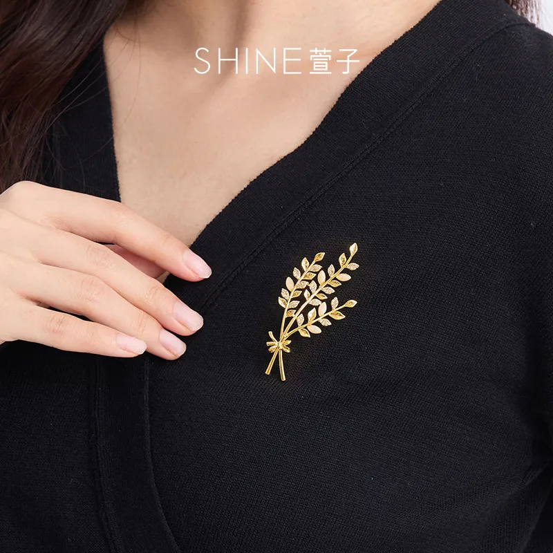 SHINE Laurel Goddess Collection Copper Brooches Women's-3