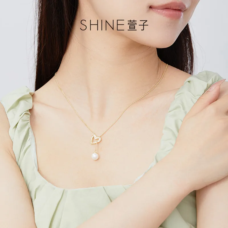 SHINE Cherished Moments Collection Zircon Copper Necklaces Women's-3