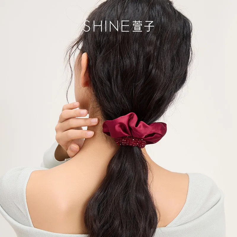 SHINE Polyester, Crystal Diamond Hair Tie Women's-5