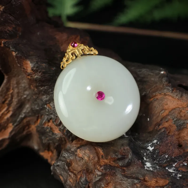 YUJIANQINGJIE Pendants Green Jade Unisex-4