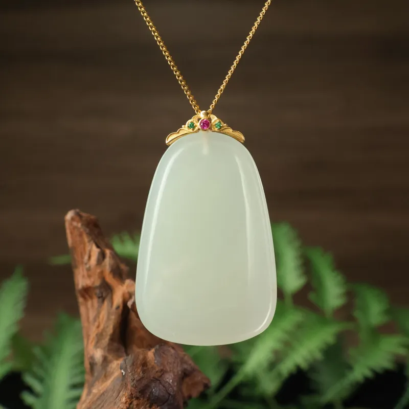 YUJIANQINGJIE Pendants White Jade Unisex-6