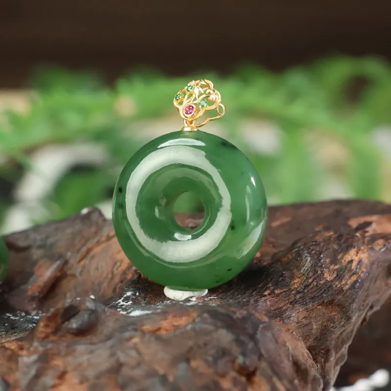 YUJIANQINGJIE Hetian Jade Pendants Jasper Unisex-3