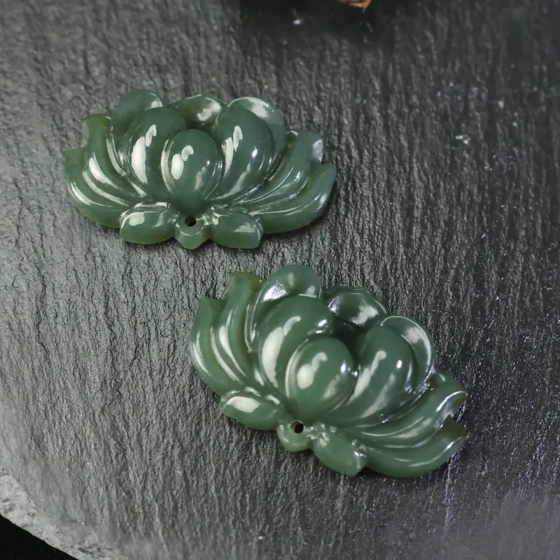 YUJIANQINGJIE Pendants Green Jade Unisex-7