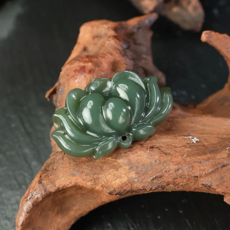 YUJIANQINGJIE Pendants Green Jade Unisex-6