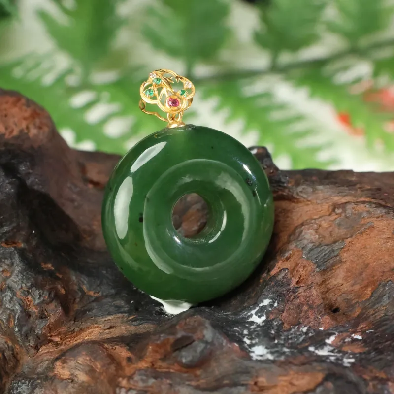YUJIANQINGJIE Hetian Jade Pendants Jasper Unisex-1