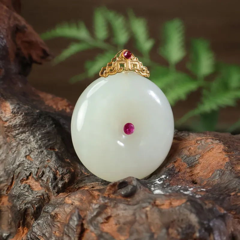 YUJIANQINGJIE Pendants Green Jade Unisex-5