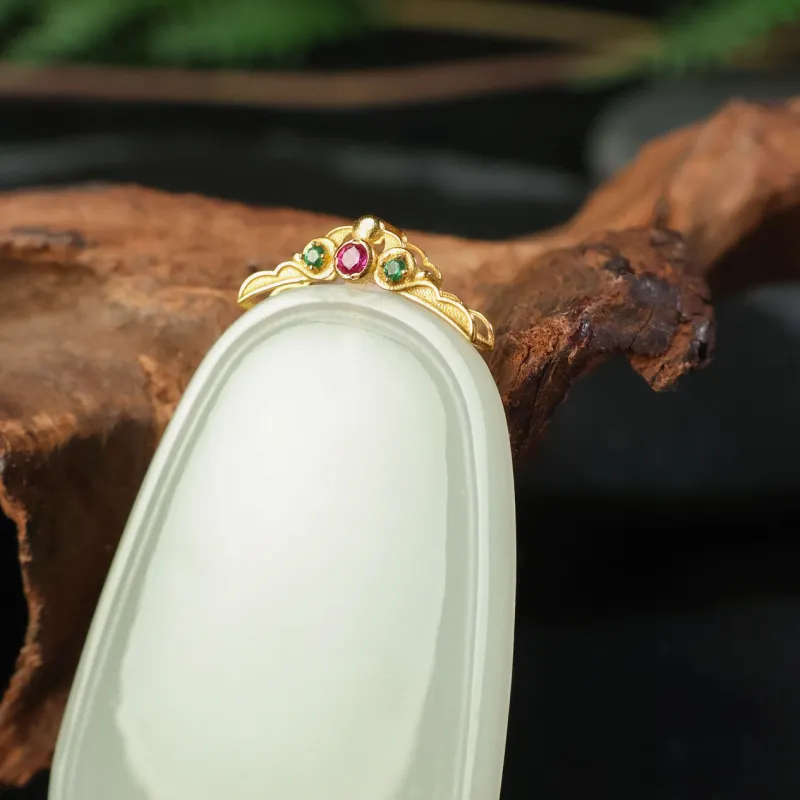 YUJIANQINGJIE Pendants White Jade Unisex-5