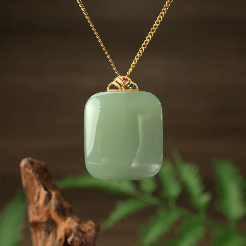 YUJIANQINGJIE Pendants Green Jade Unisex-6