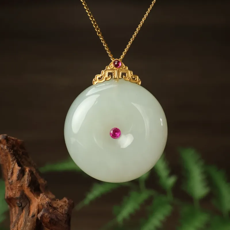 YUJIANQINGJIE Pendants Green Jade Unisex-7
