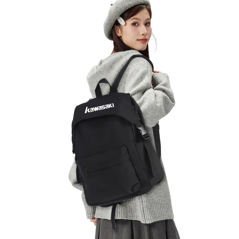 Kawasaki Fabric Backpack Laptop Bag Backpack Unisex Green/Black-14
