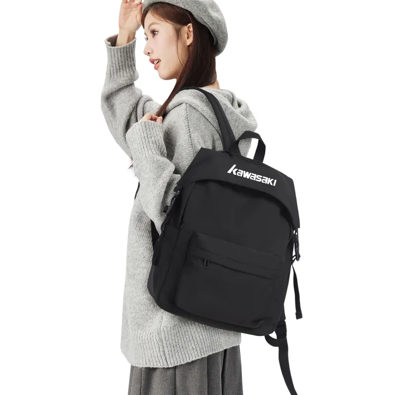 Kawasaki Fabric Backpack Laptop Bag Backpack Unisex Green/Black-13