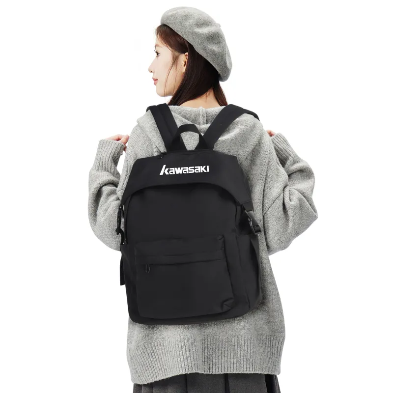 Kawasaki Fabric Backpack Laptop Bag Backpack Unisex Green/Black-12