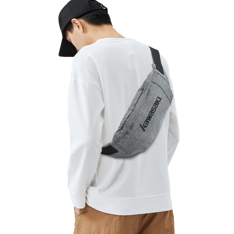 Kawasaki Polyester Crossbody Bag, Shoulder Bag, Sling Bag Regular Unisex Black/Gray-13