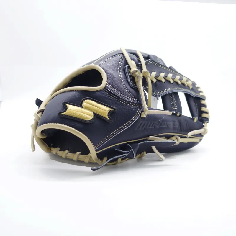 SSK Baseball Gloves Catcher's Glove Top Grain Cow Leather Navy Blue-4