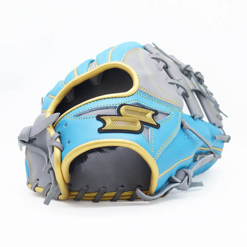 SSK Baseball Gloves Catcher's Glove Top Grain Cow Leather Unisex Smoke Blue-6