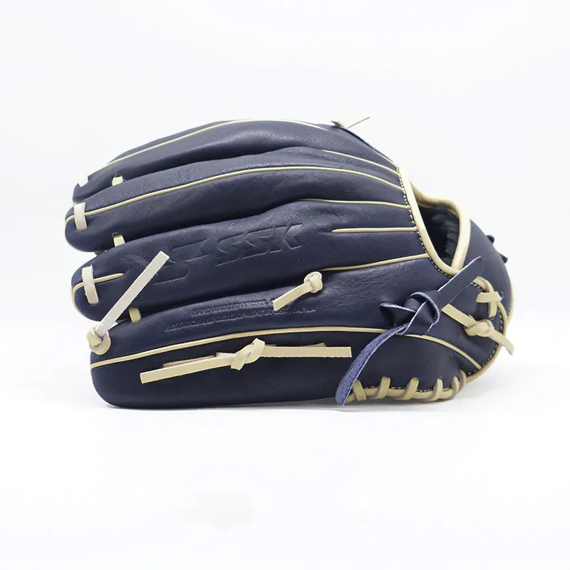 SSK Baseball Gloves Catcher's Glove Top Grain Cow Leather Navy Blue-3