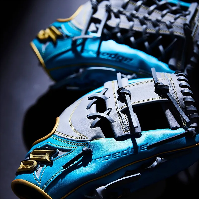 SSK Baseball Gloves Catcher's Glove Top Grain Cow Leather Unisex Smoke Blue-2