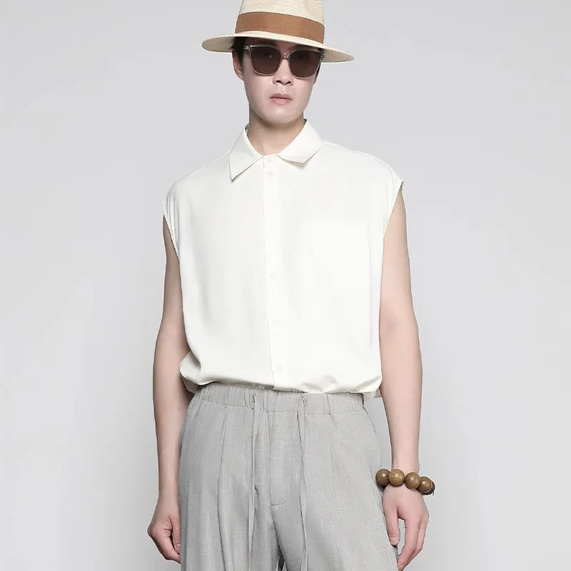 RAYSHOW Shirts Men Apricot-3