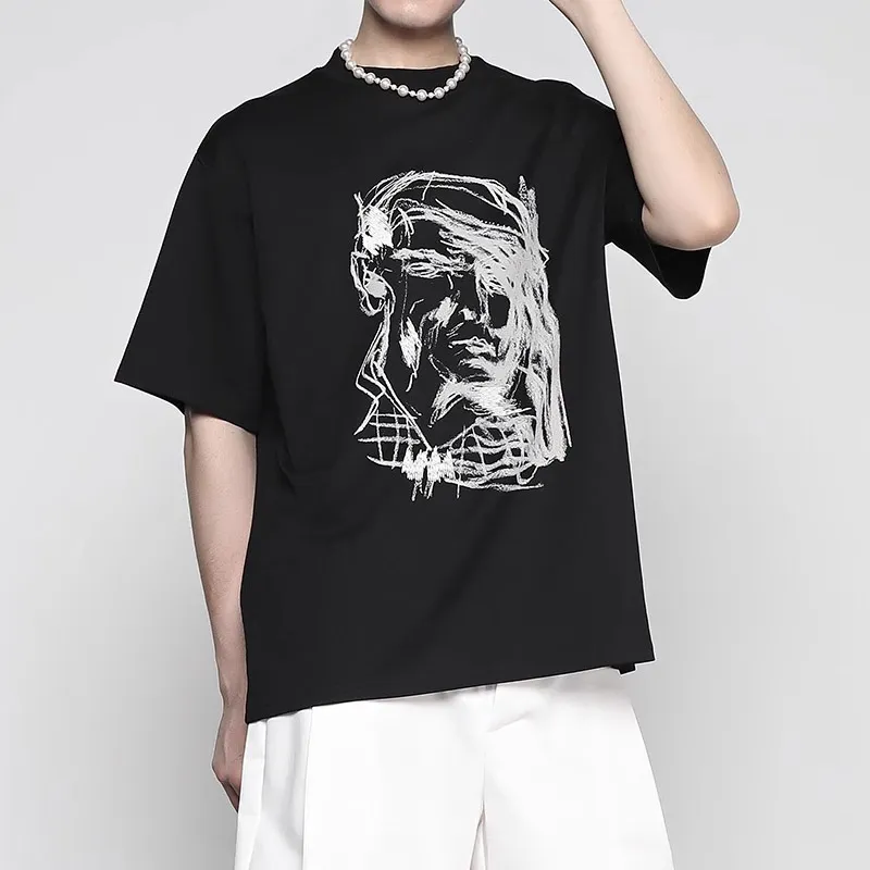 RAYSHOW T Shirts Men Black-4