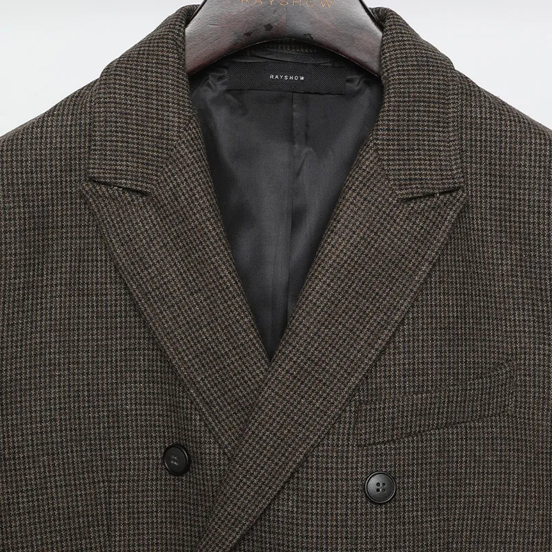 RAYSHOW Business Suit Men's Coffee-3