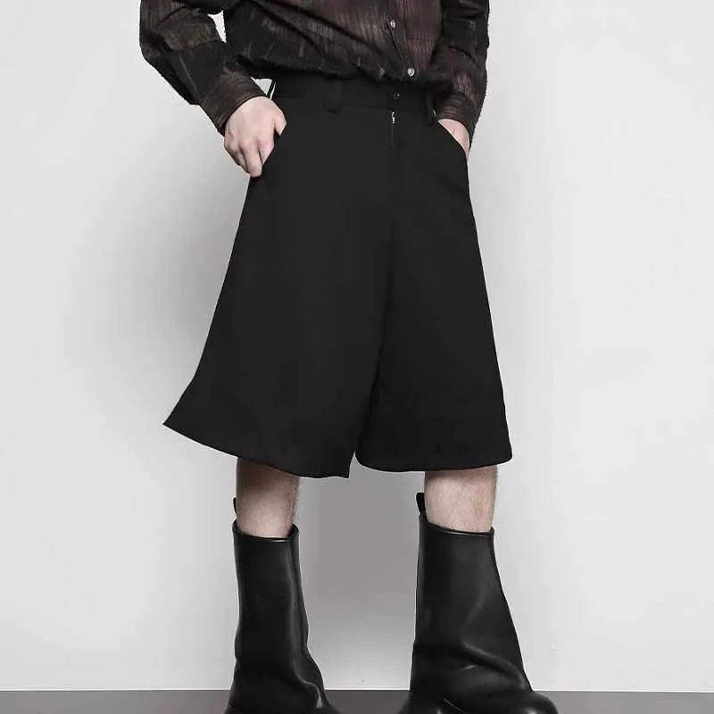 RAYSHOW Casual Shorts Men Black-5