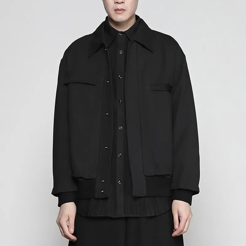 RAYSHOW Jackets Coats Men's Black-2