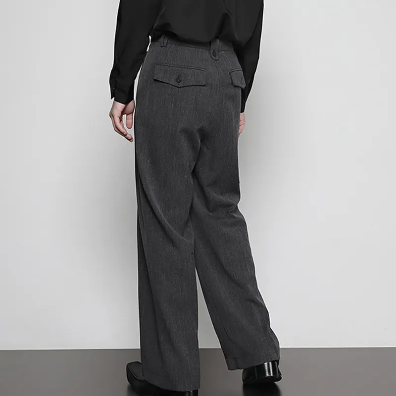 RAYSHOW Casual Pants Men's Gray-1