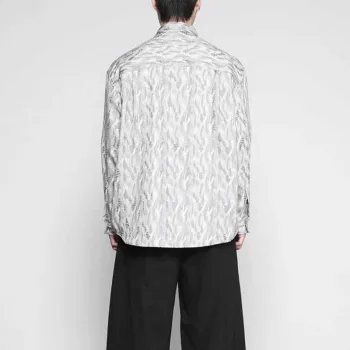 RAYSHOW Shirts Men Gray
