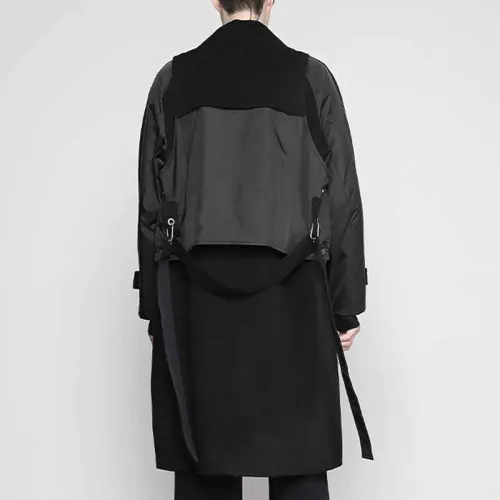 RAYSHOW Coats Men Black