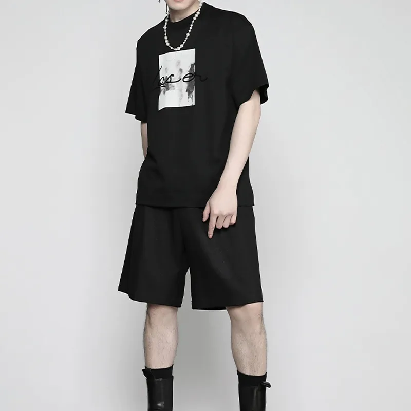 RAYSHOW Casual Shorts Men's Black-4