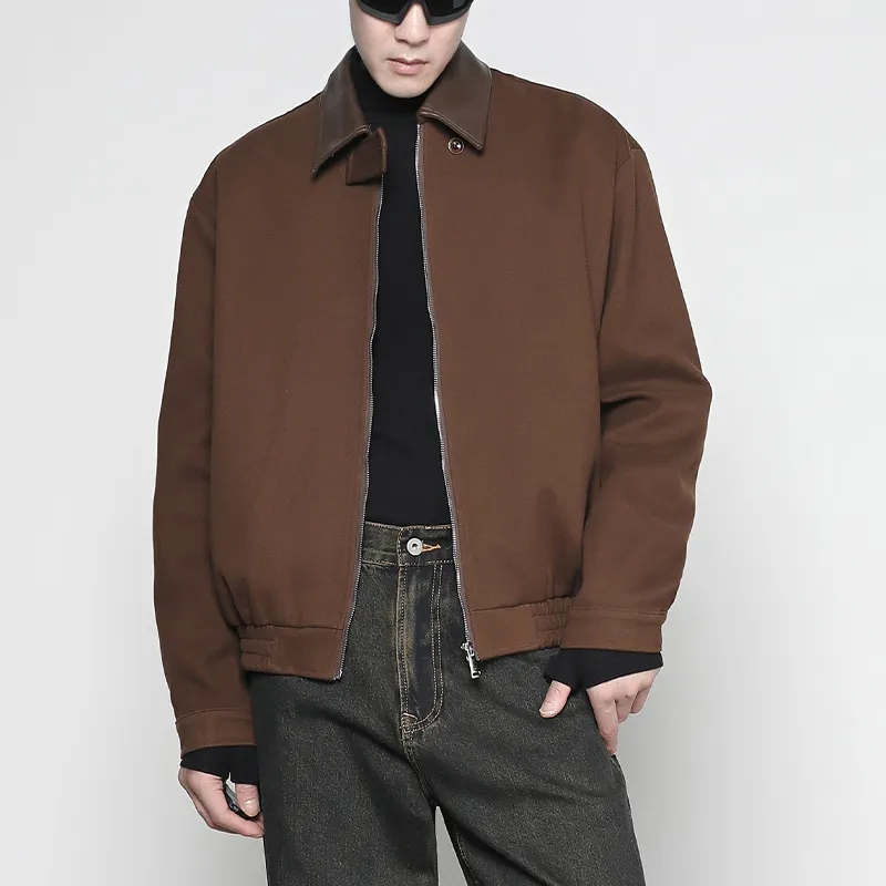 RAYSHOW Jackets Coats Men's Coffee-2