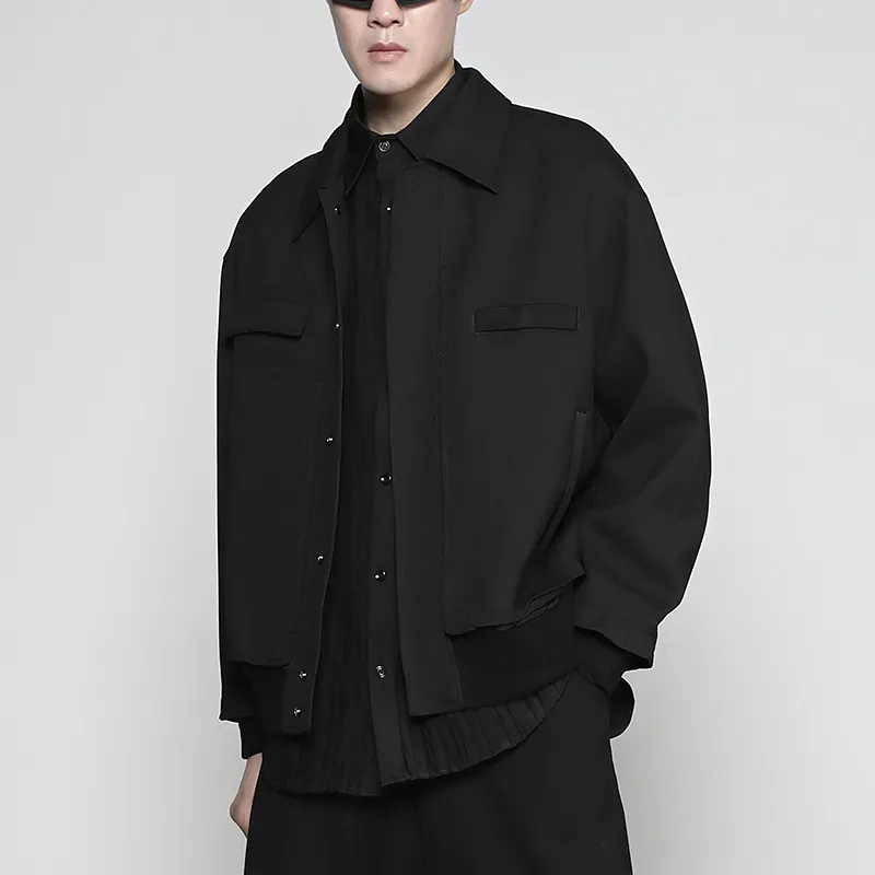 RAYSHOW Jackets Coats Men's Black-3