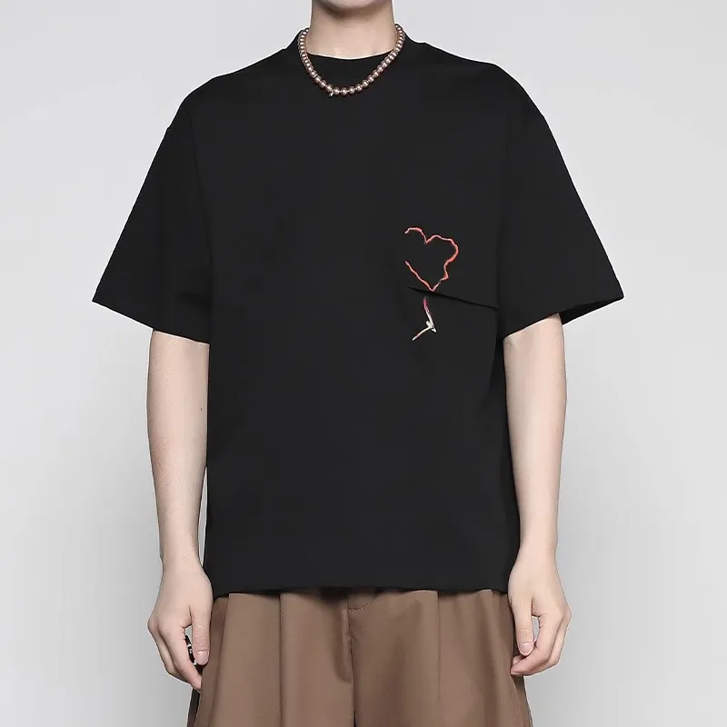 RAYSHOW T Shirts Men Black-2
