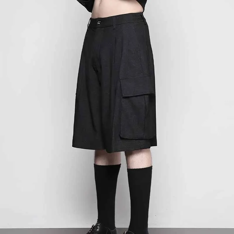 RAYSHOW Cargo Shorts Men's Black-4