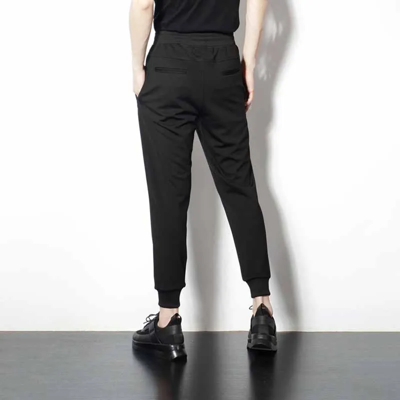 RAYSHOW Casual Pants Men's Black-2